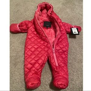 Pink, infant Steve Madden snow suit. 3-6 months.